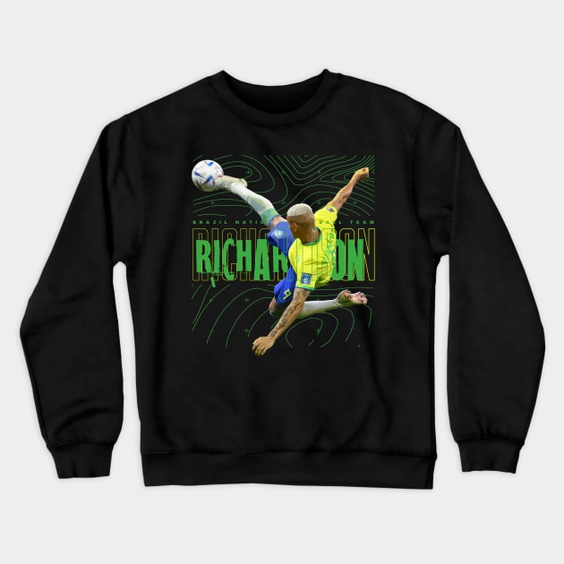 Richarlison Brazil Crewneck Sweatshirt by Juantamad